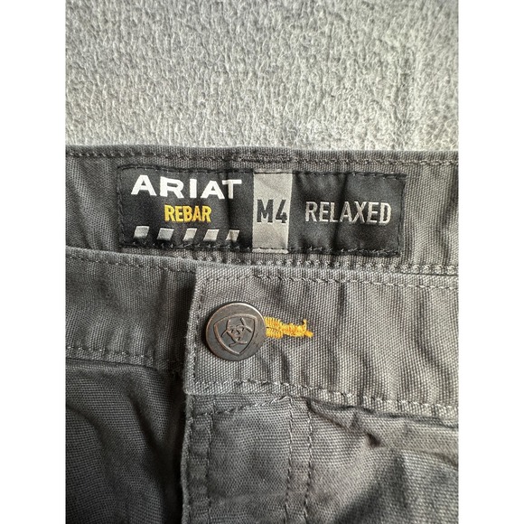 Ariat Cargo Shorts Mens 38 Gray Rebar M4 Relaxed Work Utility Tough 10030271 - Picture 9 of 14
